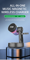 Station de charge rapide 5-en-1 Anfuyou avec lumière RGB, chargeur sans fil magnétique 25W pour téléphone, montre et écouteurs – Vente chaude usine