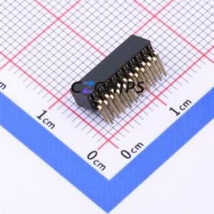 X1321FR-2x10-C43D24 Pin Socket Bent Lead Through Hole,P=1.27mm Connector 2x10P 1.27mm 1.27mm Square Hole - Product Image 2