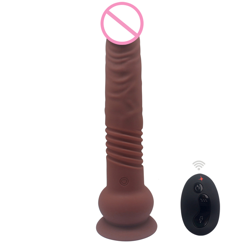 Télécommande G Spot Ambiance rotation poussée silicone réel gode pénis artificiel vibrateur jouets sexuels pour les femmes