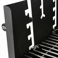 Grill à charbon de bois rotatif manuel pour poulet entier, grand format, avec support stable en forme de H pour les grandes fêtes en plein air