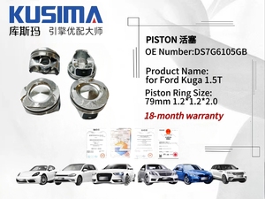 Piston moteur KUSIMA 4 pièces pour Ford 1.5 <span class=keywords><strong>Ecoboost</strong></span> M8MA M8DA M8DB M9DA M9DB UNCI UNCJ BNMA M9MA UNCA UNCB 79MM Piston 025 050 - Product Image 2