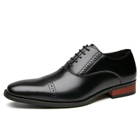 Chaussures Richelieu Classiques de Luxe en Cuir Véritable pour Hommes d'Affaires – Confortables, à Bout Carré, Idéales pour les Mariages et l'Automne