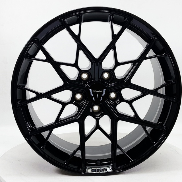 Source Factory New High Quality Forged Aluminium Alloy Glossy Black 20mm/25mm Passenger Car Wheels Sports Car Wheels