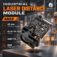 Modul Pengukur Jarak Laser Industri M03-08 Sensor Pengukur Jarak Terintegrasi Jarak Pendek 45 mm hingga 80 m Integrasi Kompak