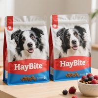 Sacs en Mylar à impression numérique, faible MOQ, haute tolérance, pour aliments pour animaux, friandises pour chiens, sacs en plastique imperméables, pochettes verticales pour aliments