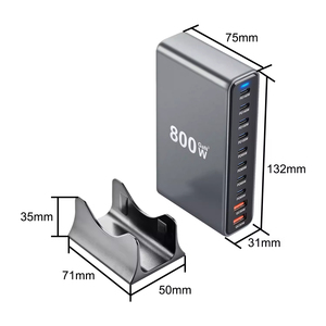 Stazione di Ricarica Desktop 10 in 1 da 800W GaN con 8 Porte Type-<span class=keywords><strong>C</strong></span> e <span class=keywords><strong>2</strong></span> USB, Caricatore Rapido PD per iPhone 17 16 15, Telefoni e Laptop - Product Image 6