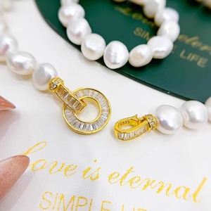 Venta al por mayor de joyería de diseño de lujo 11-13cm collar barroco grande de agua dulce natural blanco - Product Image 2