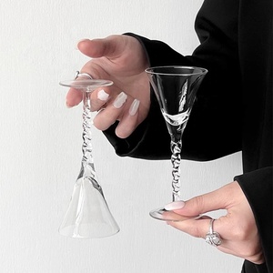 อาร์ตเดโคแก้วมาร์ตินี่ก้านเกลียวขนาดเล็กทำจากคริสตัลแบบชนบทขนาด50มล. แก้วไวน์หวานแบบมินิบาร์ค็อกเทลมาร์ตินี่ - Product Image 6