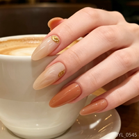 24 faux ongles 3D en ABS embossé à presser avec colle, longs, carrés, nude, ombré, feuille d'or, réutilisables pour femmes