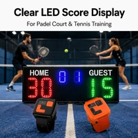 Équipement de pointage électronique pour sports de padel, affichage LED, tableau de scores numérique multisports pour football, basketball, tennis avec commande au poignet