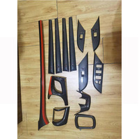 Maictop Garniture de poignée de porte en fibre de carbone Style GR Garnitures intérieures Panneau de garniture automobile Kit de garniture pour Hilux Revo 2016-2021