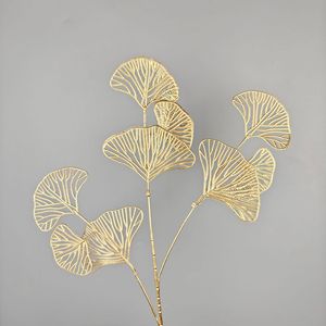 Vàng Nhân Tạo Hoa Đồ Nội Thất Trang Trí Đồ Trang Trí Đám Cưới Hoa Sắp Xếp Đạo Cụ-Bao Gồm Hoa Hồng Lá Bạch Quả - Product Image 3