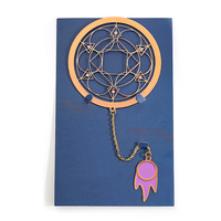 Signet personnalisé rond ajouré en métal avec pendentif à chaîne, 1 pièce