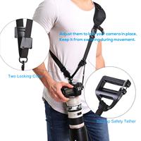 Sangle d'épaule professionnelle pour appareil photo avec stabilisateur sous le bras, anti-oscillation, rembourrée, pour appareils photo reflex numériques