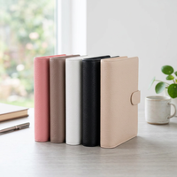 Carpeta de Anillas Recargable de Cuero Vegano de Lujo, 6 Anillas, A6, Cubierta de Cuero Suave con Textura Granulada, Planificador con Cierre Magnético