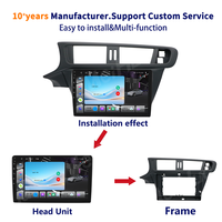 Kit d'accessoires intérieurs Meihua, cadre de façade pour autoradio Android Auto 10 pouces pour CITROEN C-QUATRE C3-XR 2010-2015, noir mat