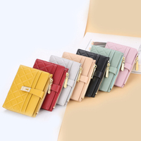Dompet Koin Wanita Baru Versi Jepang dan Korea Dompet Desainer Fashion Multi-Kartu Sederhana Merek Terkenal Wanita
