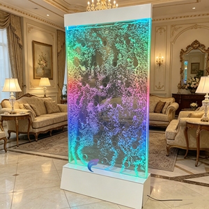 Mur à bulles d'eau LED, panneau à bulles d'eau, fontaine d'intérieur, séparateur de pièce, mur aquatique, écran à bulles en acrylique - Product Image 1