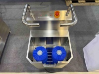 Mini Lave-chaussures en Acier Inoxydable, Machine Compacte pour Nettoyer les Chaussures dans les Espaces Étroits des Usines Agroalimentaires