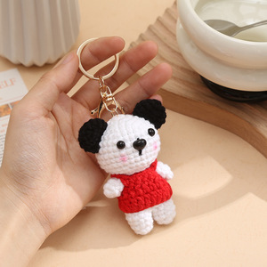 Wholesale Knitted Amigurumi Plush Animal Keychain Bear Dog Fox Elephant Rabbit <b>Pig</b> Cute Yarn Crochet Keychain Car Decoration - Product Image 5