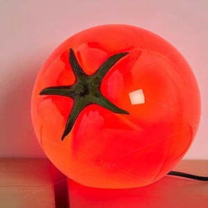 Lampe de bureau en forme de tomate, lumière LED, 220V AC, interrupteur de commande, lampe décorative de chevet pour chambre à coucher - Product Image 1