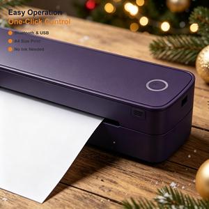 เครื่องพิมพ์ความร้อน A4 USB Type C 203DPI 2600mAh เครื่องพิมพ์พกพา A4 รองรับ <span class=keywords><strong>Word</strong></span> Excel <span class=keywords><strong>PDF</strong></span> TXT PPT เครื่องพิมพ์มือถือ ของขวัญคริสต์มาส - Product Image 2