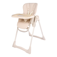 Chaise haute pour bébé réglable et pliable, chaise de repas pour enfants avec plateau et harnais de sécurité à 5 points, chaise d'alimentation pour tout-petits
