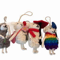 Porte-clés en feutre de laine style coréen en gros, motif champignon, breloque de sac mignonne, pendentif pour sac à dos, accessoire pour filles et enfants, cadeau