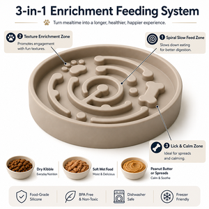 Ciotola Lenta per Cani: Ciotola Anti-Ingozzamento per Cani Veloci, Stimolazione Mentale, Puzzle Alimentare, Alimentazione Sana e Calmante - Product Image 3