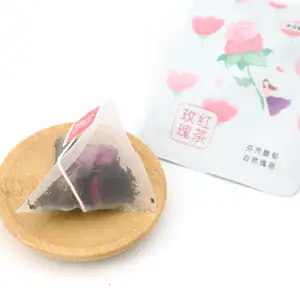 Top selling detox creative triangle chinese custom or standard low price tea bags with Rose Black Tea