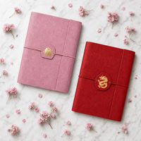 Carnet à couverture rigide en cuir PU personnalisé avec fermeture enveloppante, emblème de dragon en métal, logo personnalisé