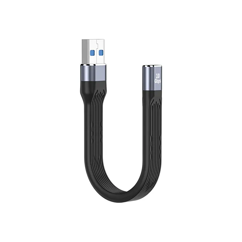 USB A male to type C female 10Gbps 13CM black