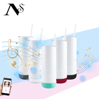 Botol air sublimasi Speaker gudang USA, Tumbler Lurus Speaker sublimasi 20oz