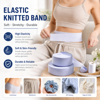 Bande élastique tricotée personnalisée avec logo pour ceintures de sous-vêtements, certifiée OEKO-TEX ISO9001, approvisionnement mondial