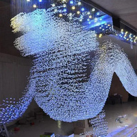 Lustre suspendu en cristal motif dragon, luminaires décoratifs personnalisés en forme d'animal pour hall de villa, lustres en cristal