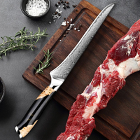 VG10 Damascus Keukenmessenset 6-delig Chef Santoku Ontbeenmes Sets met Cadeauverpakking Professionele Ultra Scherpe Keukenmessen Cadeau