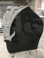 Monument funéraire en granit noir d'Inde au design moderne pour usage commémoratif