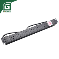 GETEKnet OEMu Australie Unité de distribution d'alimentation industrielle (PDU) pour rack de serveur, 6 ports DC6, 14 kW, monophasée, 63 A, avec compteur, pour télécommunications de base