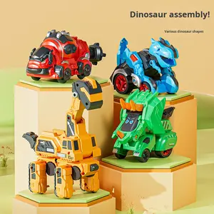 Venta al por mayor ABS plástico dinosaurio coche modelo inercia impacto deformación colisión transformación batalla vehículo fricción <span class=keywords><strong>juguete</strong></span> vehículo - Product Image 2