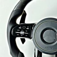 Volant Mercedes Benz en cuir perforé en fibre de carbone personnalisé pour AMG, compatible avec W177 W213 W206 W205 W214 C257 W222 W223