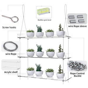 Ripiano <span class=keywords><strong>per</strong></span> piante da appendere in acrilico trasparente <span class=keywords><strong>per</strong></span> <span class=keywords><strong>vetrine</strong></span> da interni a parete porta portabottiglie da fiori - Product Image 3