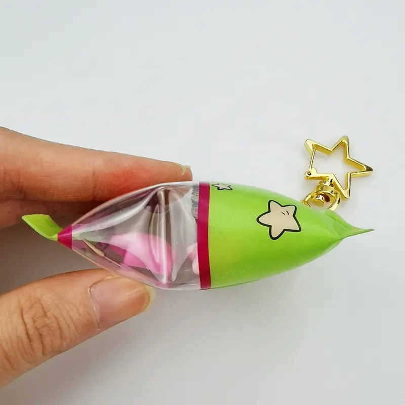 जापानी नाश्ता चॉकलेट बिस्कुट मिनी बैग बच्चों के लिए लटकन एयर प्यारा कार्टून प्लास्टिक कुंजी श्रृंखला
