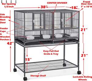 <span class=keywords><strong>Cage</strong></span> à oiseaux de luxe en métal massif monocouche à six compartiments perroquet élevage <span class=keywords><strong>Cage</strong></span> de vol bouton fer transporteur en gros pour animaux de compagnie boîte - Product Image 2