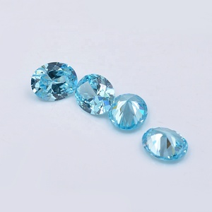 Pedras de aniversário zircônia cúbica, preço de fábrica, aquamarino, corte oval, pedra de zircônia - Product Image 2