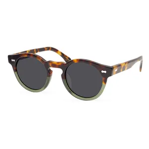 2023 Customized Newest Model High Quality Retro Italy Stylish Gafas De Sol Brand Designer Tortoise Acetate Sunglasses