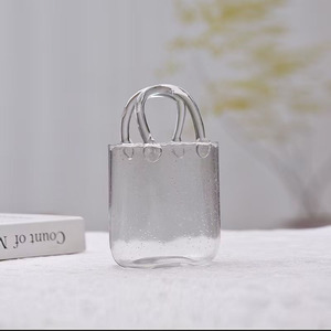 Vase en forme de sac à main en <span class=keywords><strong>verre</strong></span>, verres à boire pour jus et <span class=keywords><strong>vin</strong></span>, adaptés au bar et à la maison - Product Image 6