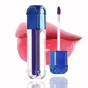 Grosir Pelembab Lip Gloss Biru Tahan Lama Tahan Air Riasan Ajaib Berubah Warna Lipstik Cair