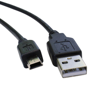 Prix de gros USB 2.0 vers Mini b Câble de charge 5 broches Câble de rallonge USB Mini B coudé