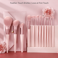 Ensemble de pinceaux de maquillage professionnels, poils synthétiques vegan, pinceaux cosmétiques de voyage, vente en gros, logo personnalisé, marque privée