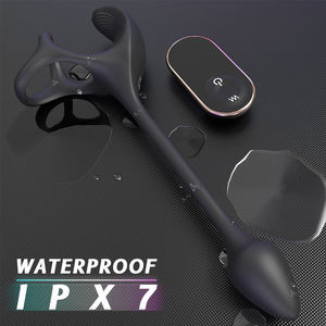 Anillo Vibrador 3 en 1 Multifunción, Nuevo Anillo Vibrador para Retrasar la Eyaculación, Juguetes Sexuales Anales Vibradores al por Mayor, Anillo para Pene, Juguetes Sexuales para Hombres - Product Image 5